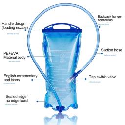 Pacote de Hidratação da Bexiga de Água, Mochila, Camping, Caminhadas, Escalada, 1.5L, 2L, 3L - Image 6