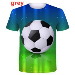 Camiseta masculina de futebol de manga curta, combinando cores, impressão 3D, impressão futebol, estilo verão, tops da moda infantil, novo - Image 5