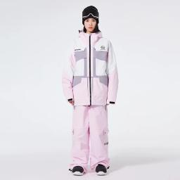 Conjuntos de roupas de esqui de neve para homens e mulheres, roupas de neve, conjuntos de jaqueta e calça de esqui, roupas de snowboard, plus size, nova moda, inverno - Image 4