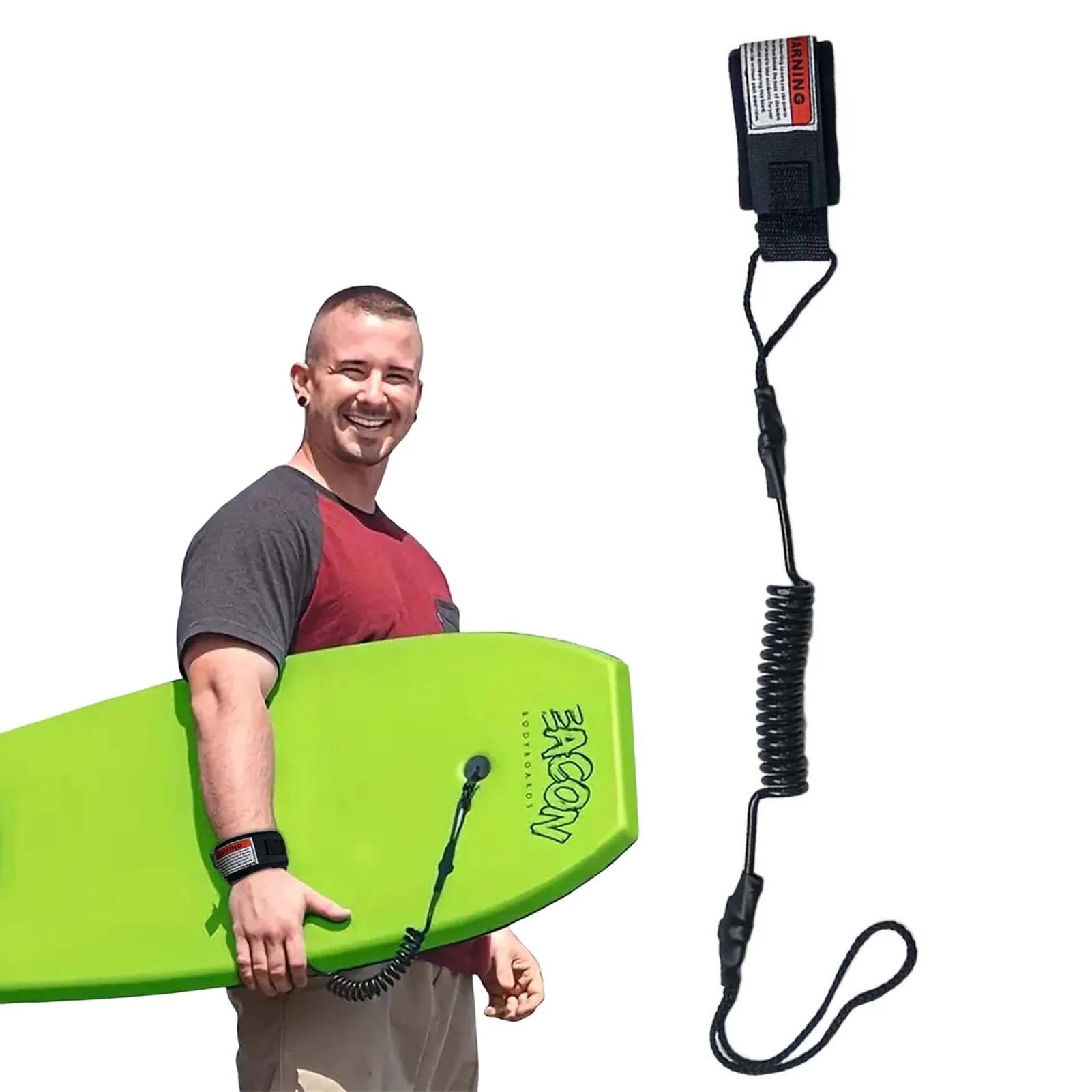 Surf Segurança Leash Adequado para Stand Paddle Boards, Corda de Mão, Gancho, Single-Wrap Strap, Enrolado, Bodyboard, Placas - Image 1