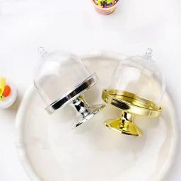 Mini bandeja de exibição de sobremesa, suporte para cupcake, copo de armazenamento, caixa de doces, capa transparente, cálice para casamento, chá de bebê, decoração de casa - Image 5