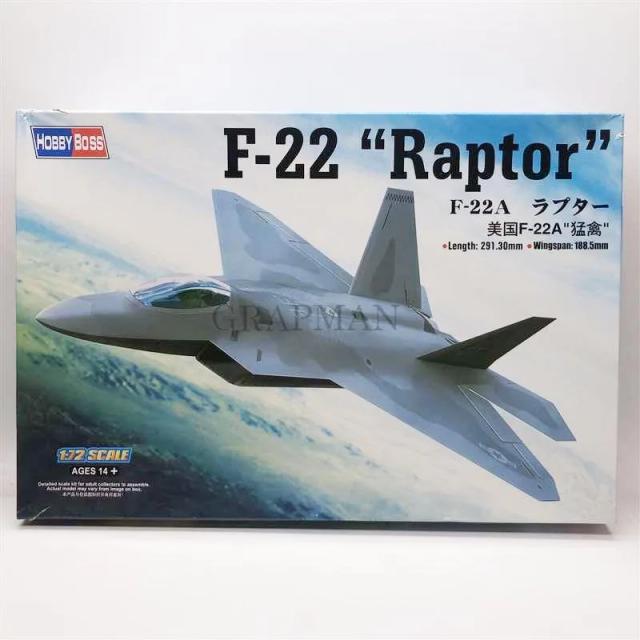 Avião Raptor Stealth Fighter F-22 1/72 - Kit de Montagem Avançado para Modelismo Aéreo