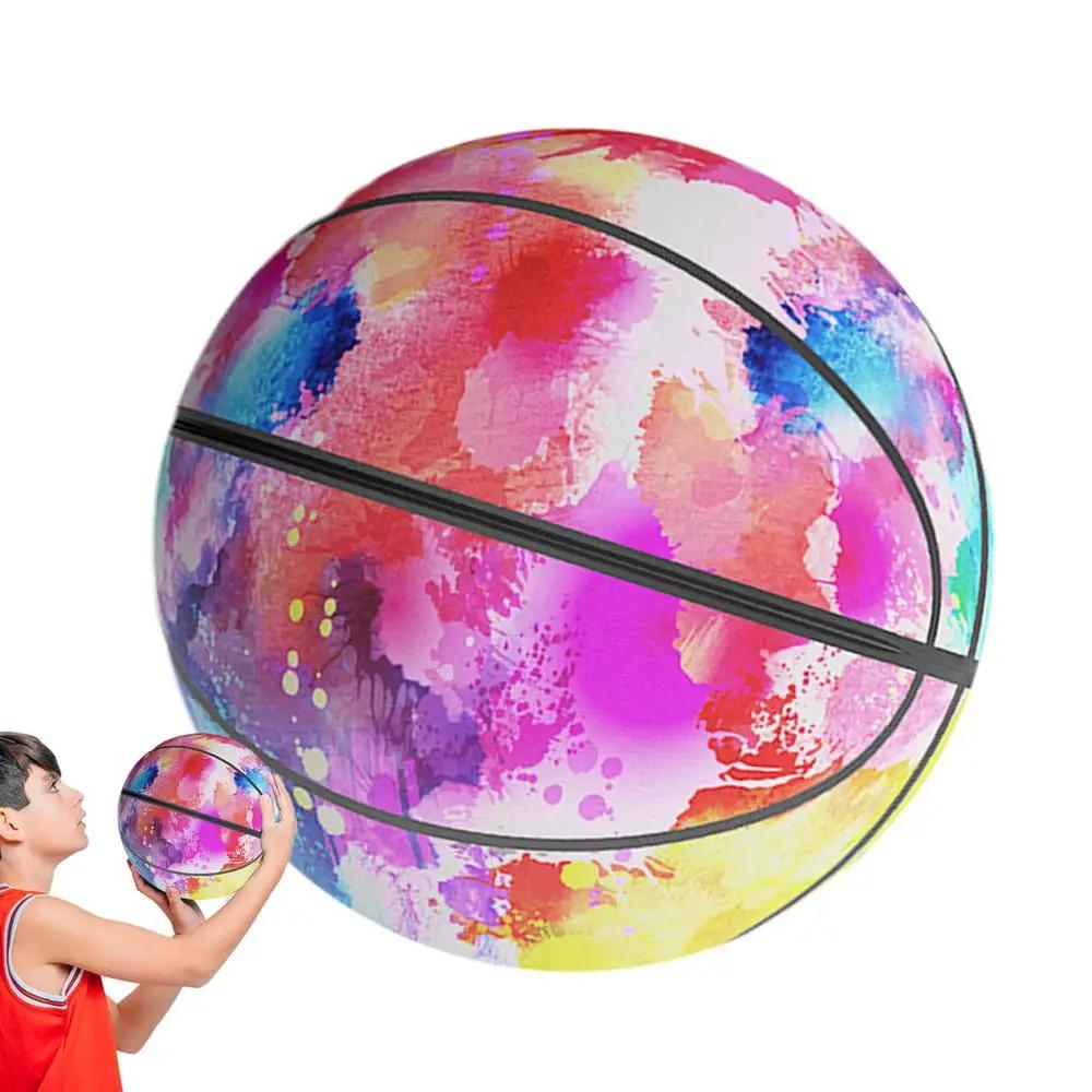 Jogo De Basquete Dribble Indoor Com Tampa Removível, Basquete Silencioso Com Zíper, Alta Elasticidade, 7 in - Image 1