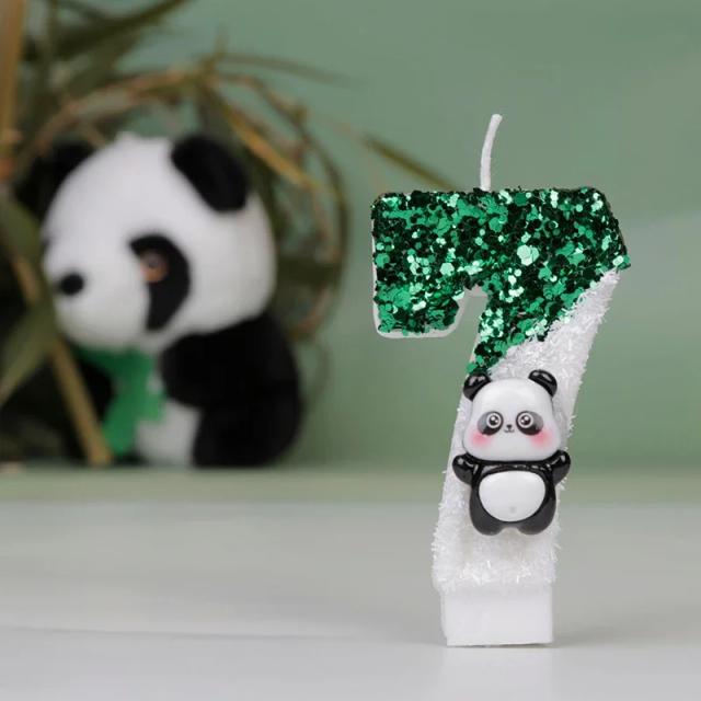 Velas Digitais Criativas de Panda para Aniversário, Decoração de Festa e Atmosfera Perfeita