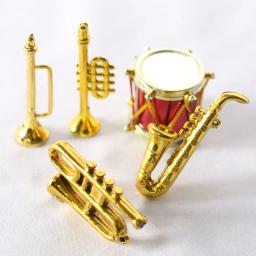 Instrumentos Musicais de Boneca Miniatura, Violino, Guitarra, Piano, Modelo Saxofone, Trompete, Music Bar, Acessórios Dollhouse, Escala 1:12 - Image 2