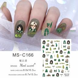 Harry Potter adesivo para crianças, Escola de Magia e Bruxaria de Hogwarts, adesivo para personagens kawaii, decoração para arte do prego, brinquedo - Image 5