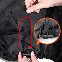 Rainproof Bike Rear Seat Canopy com janela, Windproof Capa para Criança, 78x55x45cm - Image 5