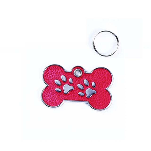 Tag Personalizada de Identificação para Pets em Metal com Formato de Osso - Acessórios Antiperda e Decoração para Cachorros