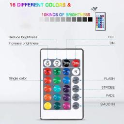 Luz de piscina com controle remoto, RGB, peixes de mergulho, lâmpada subaquática LED, navio, carro, lâmpada decorativa para vaso, aquário, 3LED - Image 3