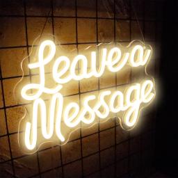 Deixe uma mensagem Sinal de néon para o casamento Decor Signs Quarto Birthday Party Bachelorette Party Noivado Home Wall Room Neon - Image 2