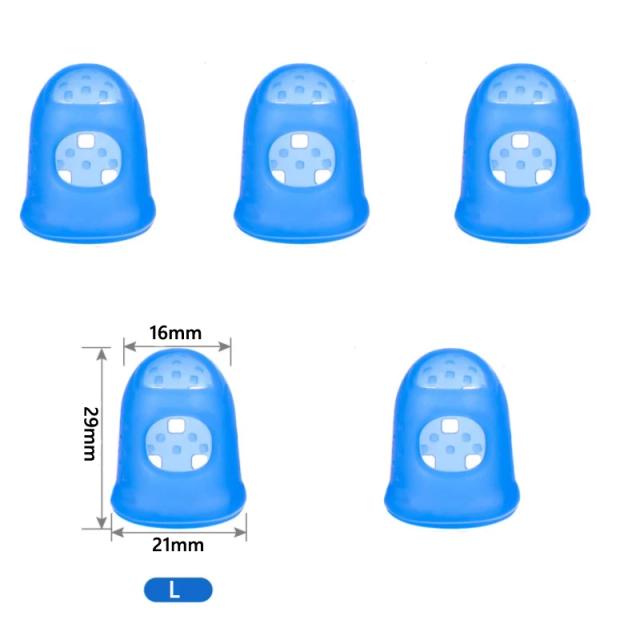 Manga de silicone para dedos 5/10 peças - Ideal para tocar piano, costura, leitura e proteção antideslizante