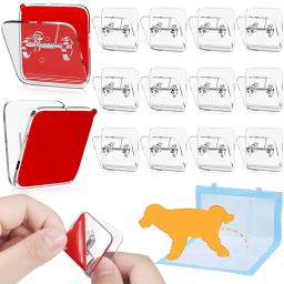 Wall Pee Pad Holder para cães, Almofada de treinamento Potty Clear Dog Pad, Almofada de Pee Pegajosa Invisível, Clipes de parede, 4 pcs, 6pcs - Image 1