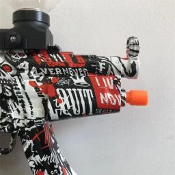 Pistola elétrica de bola de gel respingo mp5, arma de brinquedo splat, arma infantil airsoft, jogo de tiro interessante ao ar livre, novo - Image 5