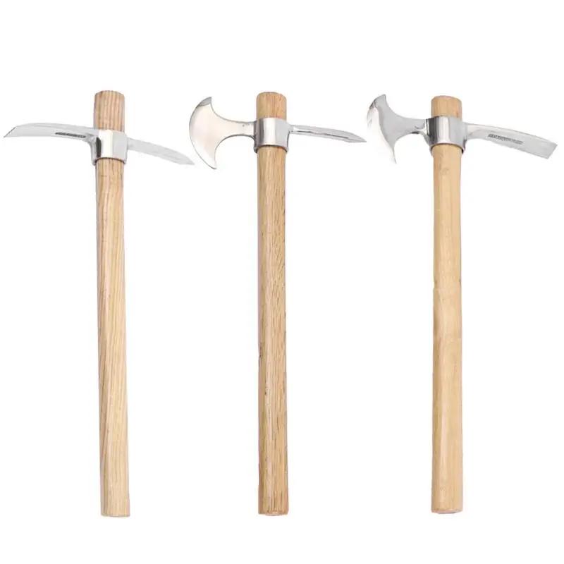 2 em 1 escavação picareta eixos com alça multifuncional de aço inoxidável mão picareta machado jardim eficiente picareta jardinagem ferramenta mão - Image 1