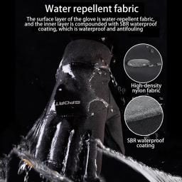 Luvas impermeáveis de esportes para homens e mulheres, tela sensível ao toque, manter quente, antiderrapante, pesca, ciclismo, esqui, inverno, 1 par - Image 4