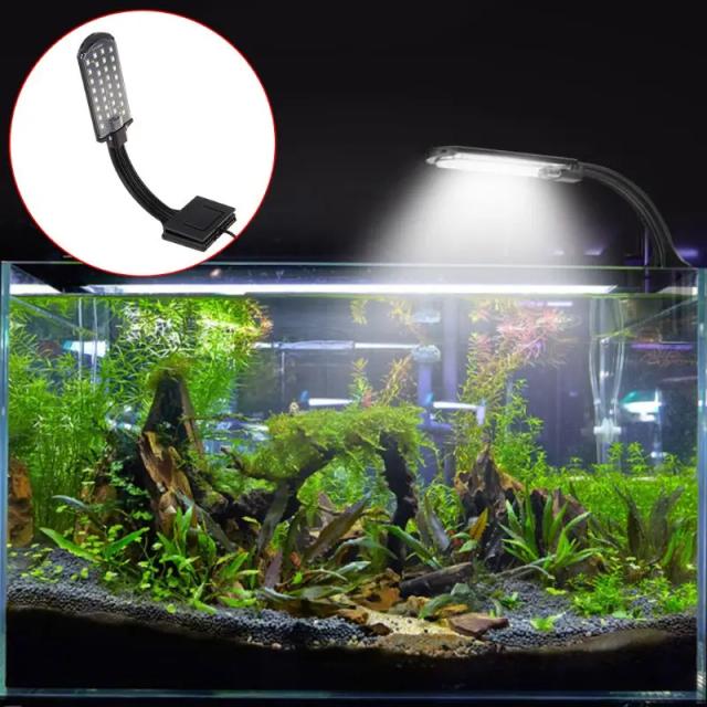 Braçadeira LED Aquário: Iluminação Branca e Azul de Alto Brilho para Peixes