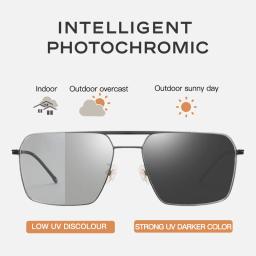 CAPONI óculos polarizados dos homens novos ao ar livre fotocromático condução Ultra luz Titanium óculos de sol UV400 Shades BS8386 - Image 2