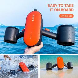 Jet Ski elétrico scooter subaquática para crianças e adultos, equipamento de mergulho, impulsionador subaquático, piscina, mar, 60mins, 350W - Image 2