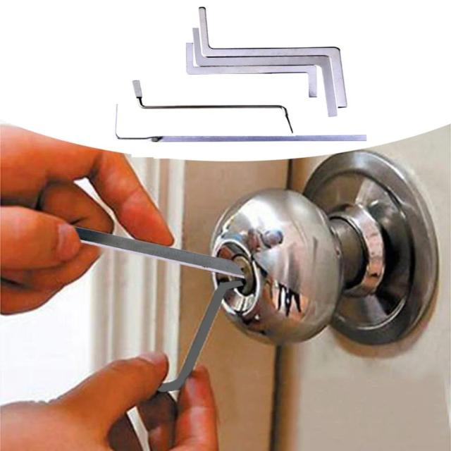 Conjunto 5 em 1 para Serralheiro: Extrator Automático de Chaves Quebradas e Ganchos em Aço Inoxidável - Ferramentas Manuais DIY