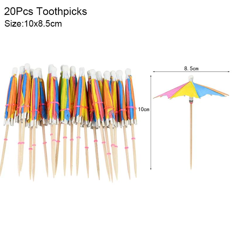 Conjunto de 20, 30 ou 50pcs de guarda-chuva para coquetel, comida, frutas, palito, decoração de festa, casamento, havaiano, aniversário - Image 1