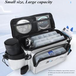 Mochila impermeável de pesca grande, saco de atração, mochila de pesca multifunções com suporte de haste, bolsa de ombro sling para homens - Image 5
