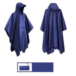 Poncho de chuva tático 3 em 1, capa individual para acampamento, capa de chuva à prova d'água para caminhadas, poncho masculino - Image 5