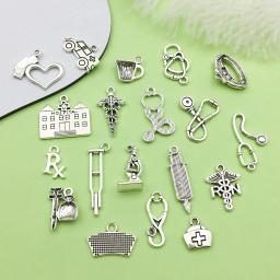 Liga Médica Ferramenta Encantos, Pingentes para Colar DIY e Pulseira, Jóias Fazendo Acessórios, Médico e Enfermeiro, 20 PCs, 21PCs - Image 2