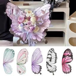 Papel de embrulho criativo Butterfy flor, envoltório estilo coreano presente, florista buquê suprimentos de embalagem, 1 par - Image 1