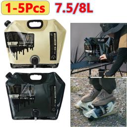 Engrossar Folding Water Bucket, saco portátil, recipiente de água, bolsa dobrável, Camping Suprimentos, 5 8L Capacidade, 1-5Pcs - Image 1