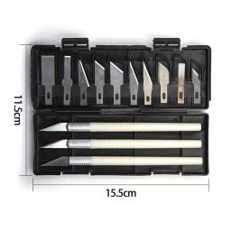 Binoax-Faca de passatempo multiúso com lâminas, estilo Exato, artesanato, corte de arte, 13pcs - Image 3
