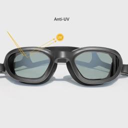 Óculos de natação profissional adulto crianças esportes óculos de natação lente óptica hd à prova dwaterproof água anti nevoeiro grande quadro piscina óculos - Image 2