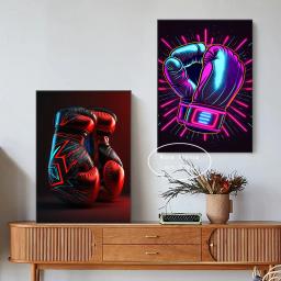 Luvas de Boxe Black Cool, Luvas Fitness, Cartaz Estético, Mural, Pintura em Lona, Ginásio, Decoração para Meninos - Image 2