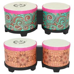 M MBAT Bongo Tambor Conjunto, Bateria Orff Pele de Carneiro, Pandeiro com Baquetas, Iniciação Musical Infantil, Instrumentos de Percussão - Image 1