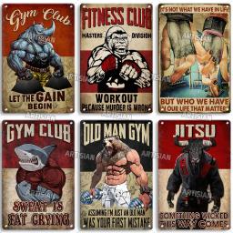 Artisian Engraçado Esporte Sinal De Metal, Cartaz De Lata De Fitness, Ginásio Placa Decorativa, Decoração Da Parede, Garagem, Bar, Pub, Clube, Hotel, Café, Cozinha, Casa - Image 2