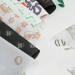 100 pçs/lote 28gsm logotipo personalizado impresso papel de embrulho de presente papel de seda para embalagem de presente roupas casamento - Image 2