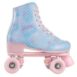 Patins de couro PU para iniciantes, sapatos de patinação, deslizando Inline, Quad Roller Sneakers, treinamento, 4 rodas flash - Image 6