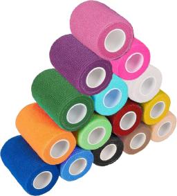 15 pçs 2.5/5/7.5cm colorido esportes auto adesivo elástico respirável esportes envoltório fita para joelheiras dedo tornozelo ajuda kit pet ferramenta - Image 1
