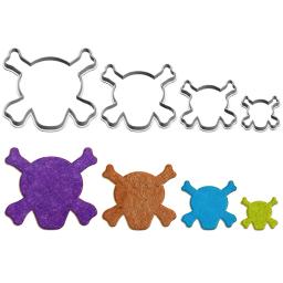 Quatro Especificações Cartoon Personagens Pirata Ícone Crânio, Moldes De Plástico, Bolo Fondant Ferramentas, Biscoito Sushi e Cortadores De Frutas - Image 1
