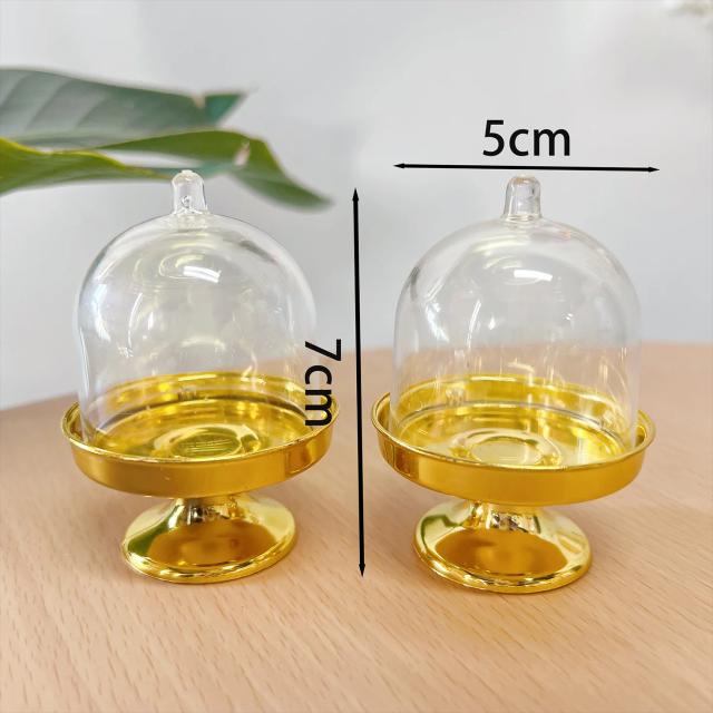 Bandeja de Exibição de Sobremesas com Suporte para Cupcakes e Caixa Transparente para Doces - Ideal para Casamentos e Chás de Bebê