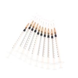 Indústria Seringa com Chapéus, Seringa Plástica, Alimentador de Agulhas com Agulhas, Injetor Veterinário, 1ml, 10Pcs - Image 6