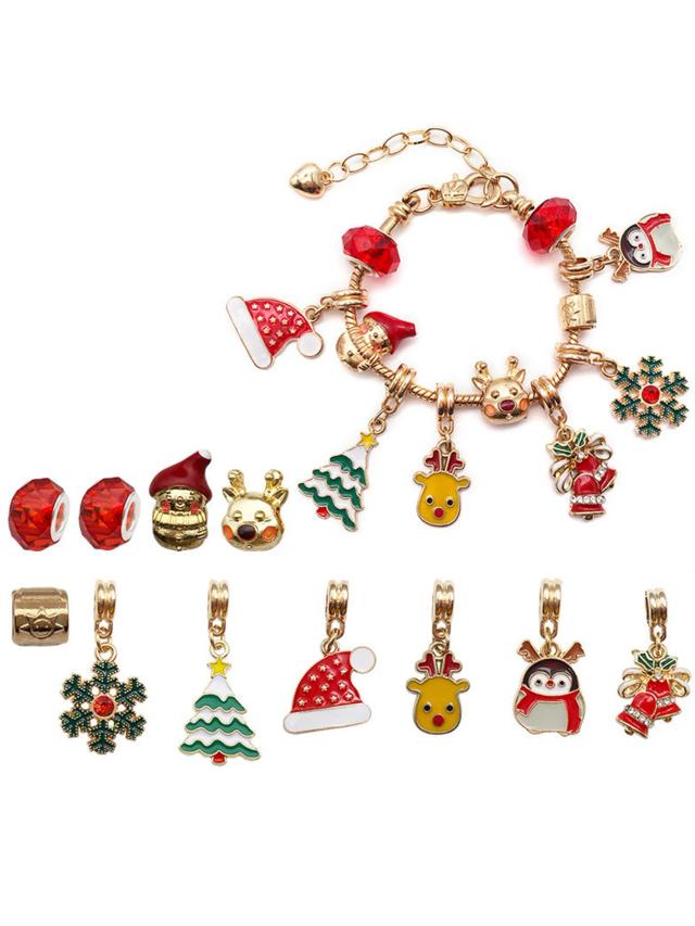 Kit DIY de Jóias para Mulheres: Set de Pulseiras de Natal como Ideia de Presente Charmoso