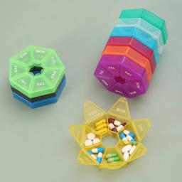 Caso De Comprimido De Plástico Portátil, Tablet Titular, Candy Box, Tablet Dispenser, Travel Organizer, 7 Dias De Armazenamento, 1Pc - Image 3