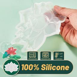 Molde epóxi de cristal diy, mesa de armazenamento de lótus, molde de silicone multiuso para resina - Image 4