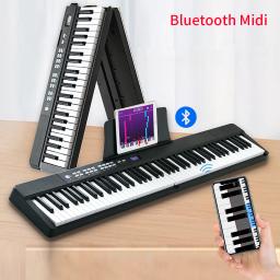 Piano dobrável teclado musical, 88 teclas, Instrumento sintetizador profissional, Órgão eletrônico dobrável digital para adultos e crianças - Image 5