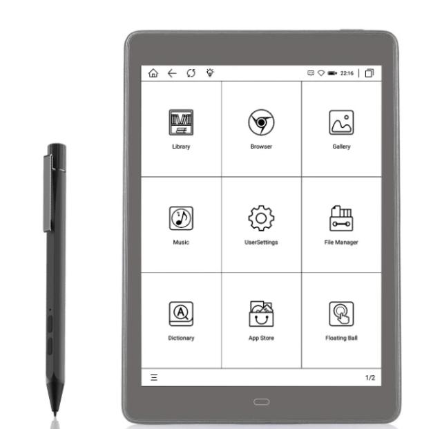 Leitor E-Book Ink Screen 7,8" com Memória de 3G, Toque para Escrita, Expansão via Cartão SD e Bateria de 3200mAh com Android 11