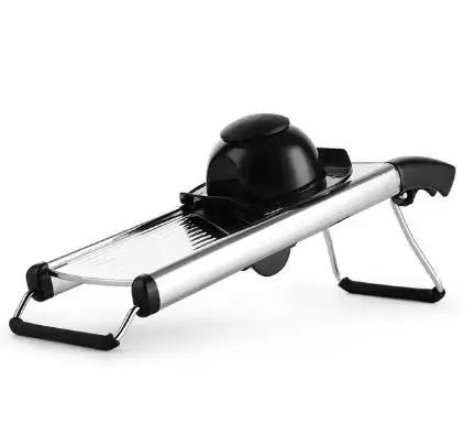 Cortador Ajustável em Aço Inoxidável para Batatas, Tomates, Cebolas e Cenouras - Mandoline Slicer e Chopper Vegetal