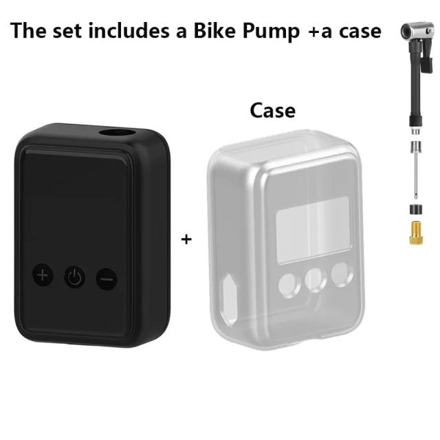 Mini bomba de ar portátil para bicicletas com manômetro digital e desligamento automático - 150PSI, compatível com válvula Presta