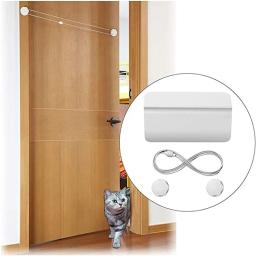 Gato do cão de estimação abridor de porta automática controlável entrada formação porta aberta ferramenta sem perfuração fácil instalação para o gato do cão - Image 3