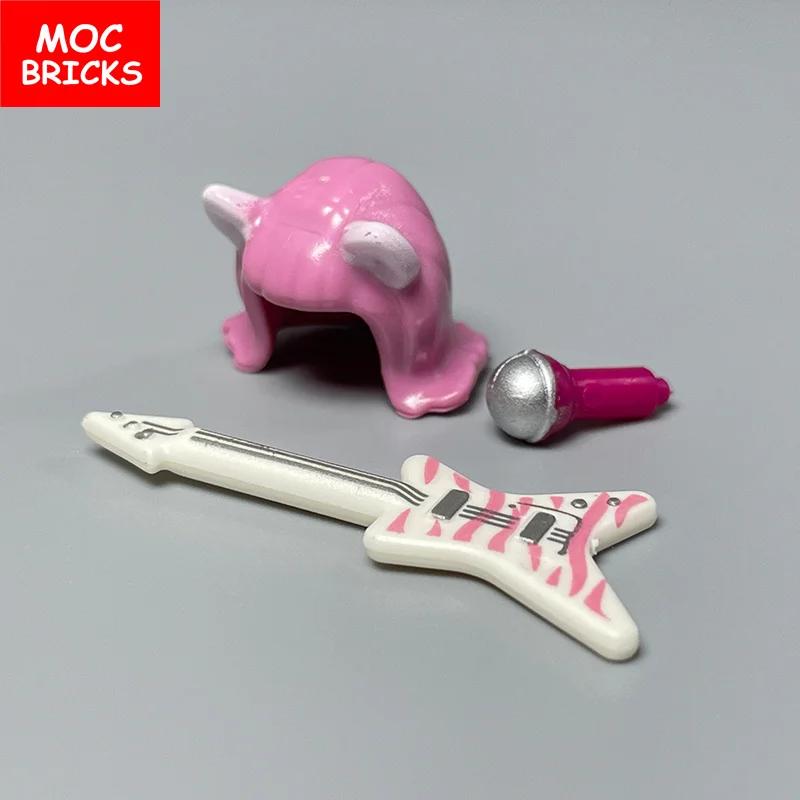 MOC-Blocos de Construção de Instrumentos Musicais para Crianças, Tijolos de Chifre Suona, Música, Cantor, Saxofone, Bass Figure, Brinquedos Educativos para Meninas - Image 1