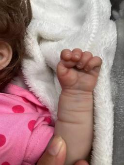 18 Polegada pode abrir boca pascale silicone macio bebe reborn menina boneca com pele pintada realista recém-nascido menina boneca - Image 3